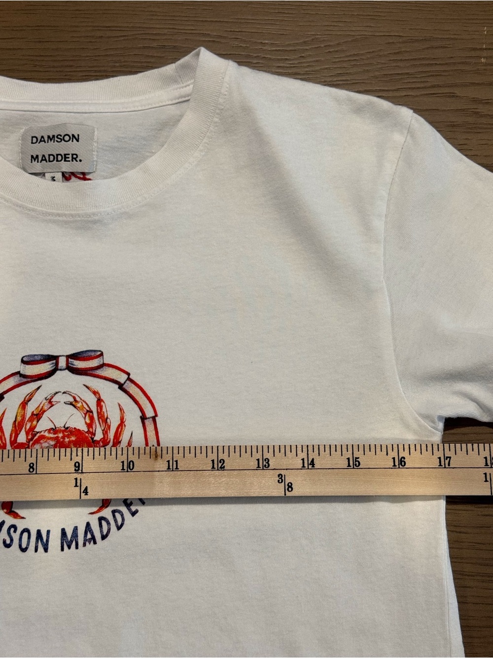 Damson Madder Crab Graphic Baby Tee Coastal Nautical Indie Minimalist Preppy 8UK - Picture 8 of 13